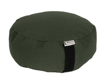 Load image into Gallery viewer, Round Zafu Yoga Meditation Cushion, Buckwheat Fill - Made in USA - Bean Products